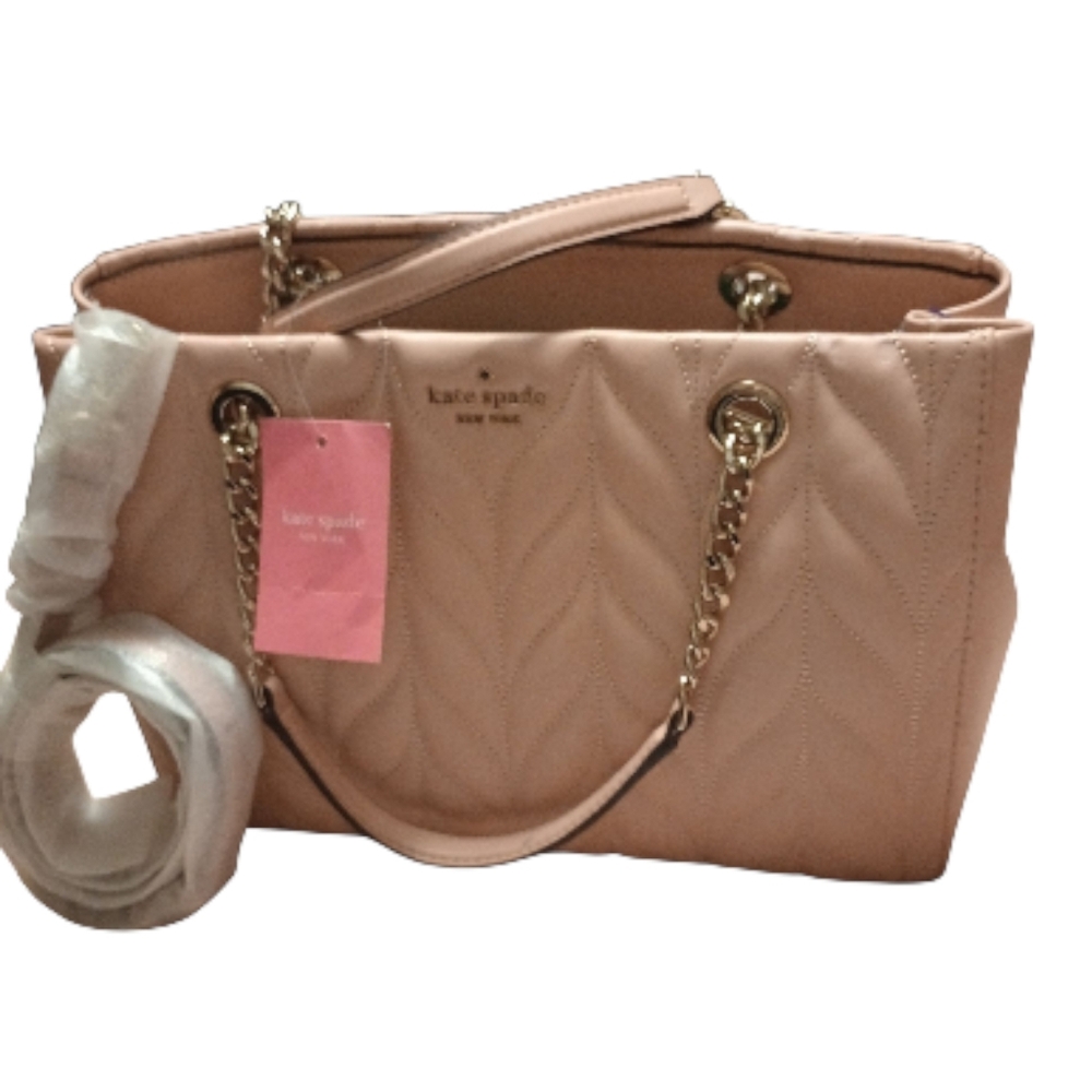 WKRU6576 Kate Spade Meena Briar Lane Quilted Tote Rosado